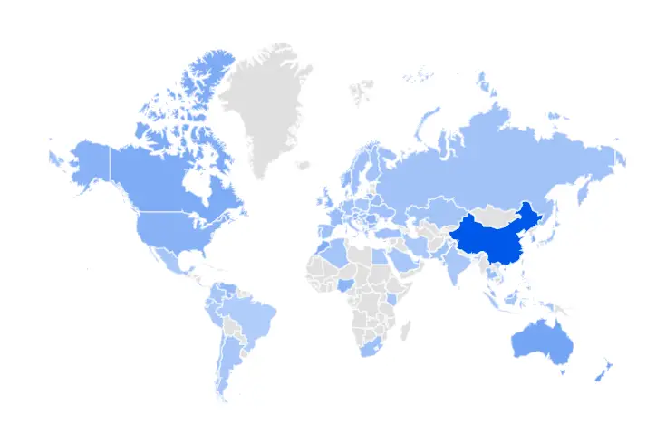 Mappa ricerche web Opensea