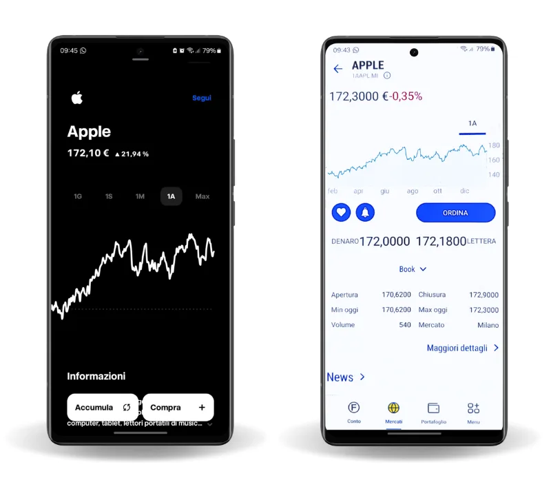 Trade Republic VS Fineco confronto interfaccia schermata ordine acquisto