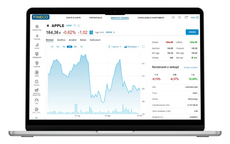 Fineco Interfaccia desktop